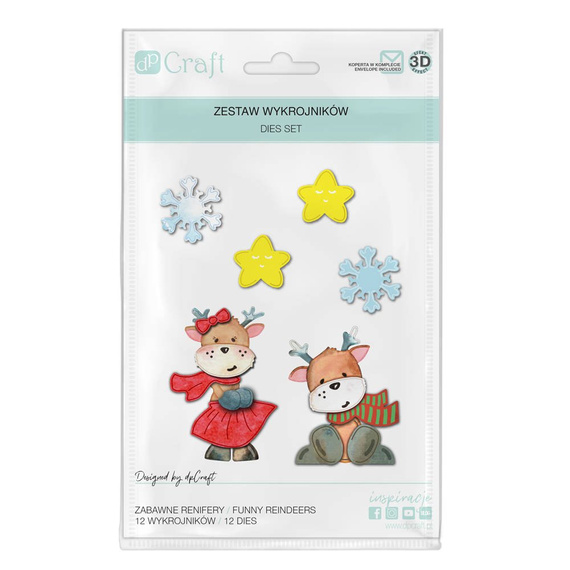 Stanzform Präge Stanzschablone Cutting Die - DPCraft - Lustiges Rentier