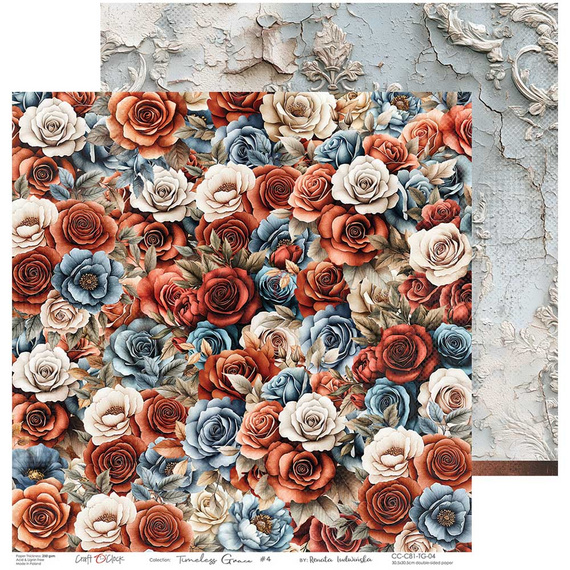 Scrapbooking Papier Set 30x30 - Craft o'clock - Timeless Grace