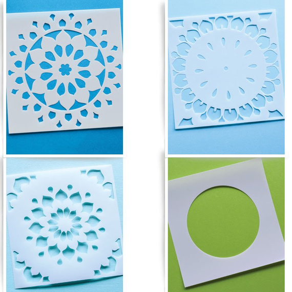 BIRCH PRESS DESIGN Maskenset Schablone STENCIL - Leuchtendes Mandala