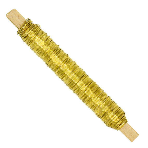 Floristendraht gold 0,5 mm - 25 m