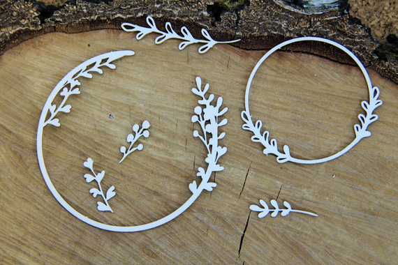 Dekorpappe Die Cut Chipboard Hallo Sommer-Rahmen-Set - Scrapiniec 