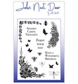 JOHN NEXT DOOR Transparent Acryl Stempel Motivstempe - Butterfly Corners Schmetterlingsecken 