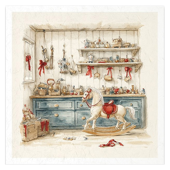 Reispapier-Set - Weihnachtsbäume, Geschenke, Spielzeugladen - RSM193 - Itd Collection