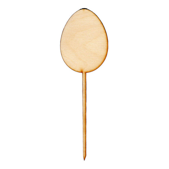 Ornament aus Sperrholz - Ei auf einem Gipfel