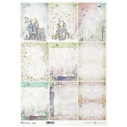 ITD Reispapier Decoupage Bastelpapier, A3 876L Engel, Kinder, pastellfarbene Hintergründe