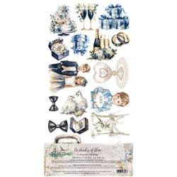 ALCHEMY OF ART Set 15x30cm Scrapbooking Papier, In shades of blue