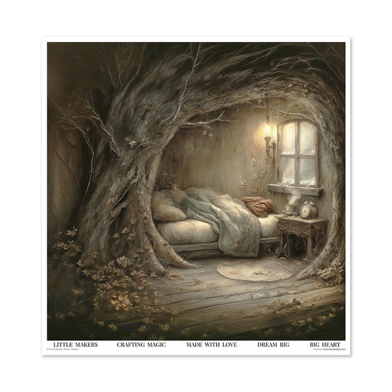 ITD COLLECTION Scrapbooking Papier Set 30x30 cm - Mouse World - Interior