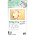 STUDIO LIGHT - Stanzform Präge Stanzschablone Cutting Die, Flower zigzag card Blooming Butterfly Kartenbasis mit Blume