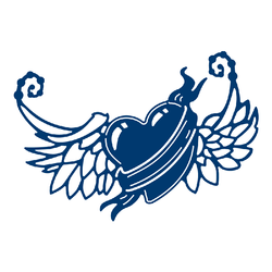 Stanzform Präge Stanzschablone Cutting Die - Zerfetzte Spitze - Geflügeltes Herz