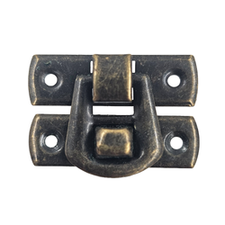 BOX HOLDER mit Haken, Boxenschloss Farbe Messing 30x22mm