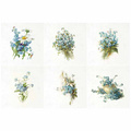 ITD Reispapier Decoupage SET Bastelpapier, Vergissmeinnicht RSM077 