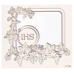 SCRAPINIEC Dekorpappe Die Cut Chipboard Dekoration Ornament, Weinrebe Rahmen 03