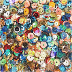 LOVEART SEQUINS für Handwerk Runde Lose Pailletten 6mm/15g, mehrfarbig