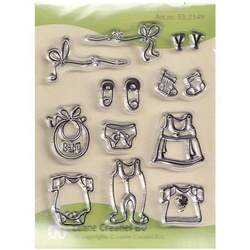 LEANE Transparenten Stempel Motivstempel  - Baby Things Babykleidung