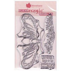 WOODWARE Transparent Stempeln Set Motivstempel Clear Stamps Schmetterling JGS576