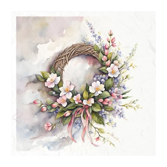 Scrapbooking-Bastelpapier-Set reis - ITD - RSM121 Girlande, Blumen, Frühling