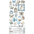 CRAFT OCLOCK 15,5x30,5cm Scrapbooking Papier mit Elementen, Something Blue