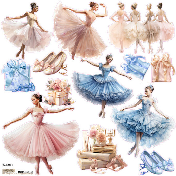 AUFKLEBER - ScrapLove - Ballerina tanzen