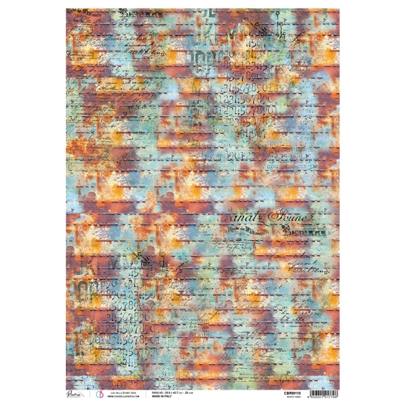 Reispapier Decoupage Bastelpapier für Decoupage A3 - Ciao Bella - Coral Reef - Rusty Haze