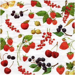 SERVIETTEN 1 Stück Motivservietten Decoupage Napkin 33x33cm, Fruits of Summer