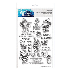RANGER Transparente Briefmarke - - Skizzierte Sketched Santas Weihnachtsmann
