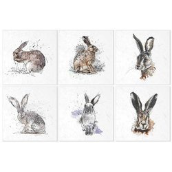 ITD Reispapier Decoupage Bastelpapier, RSM005 Hasen