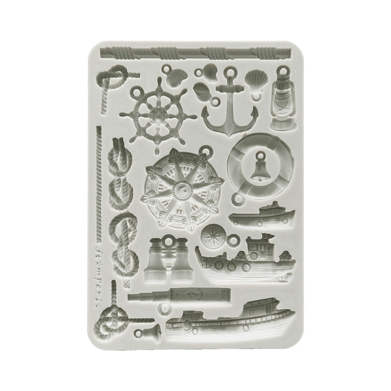 STAMPERIA SILIKONFORM Mold Abformen Gießen Mould, Silent Sea Boote, Anker, Steuer