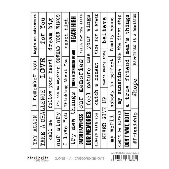 CRAFT O'CLOCK Englische Inschriften - Karton - MM 06