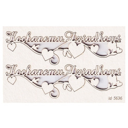 SCRAPINIEC Dekorpappe Die Cut Chipboard Dekoration Ornament, Opa Dziadek 02