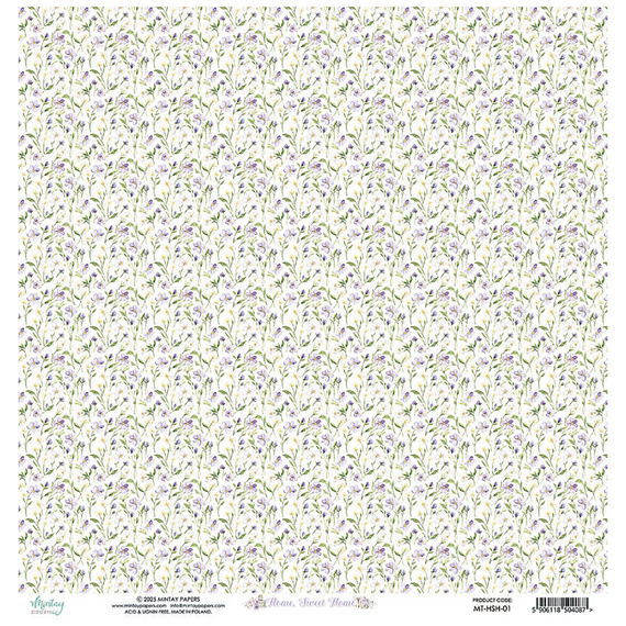 MINTAY 30x30cm doppelseitig Scrapbooking Craft Papier 240g - Home, Sweet Home 01