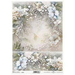 ITD Reispapier Decoupage Bastelpapier Serviettentechnik-R2331 Blumen