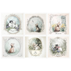 Reispapier-Set-Bastelpapier - ITD - RSM165 Katzen