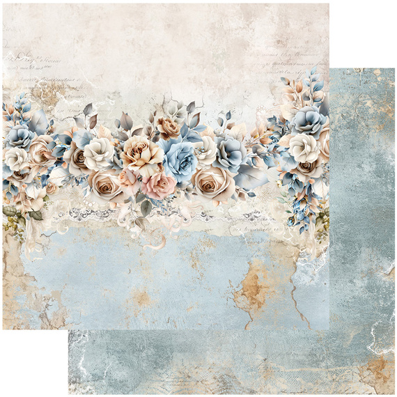 ALCHEMY OF ART Set 30x30cm Scrapbooking Papier,  In shades of blue