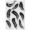 Plastikschablone Schablone STENCIL Federn