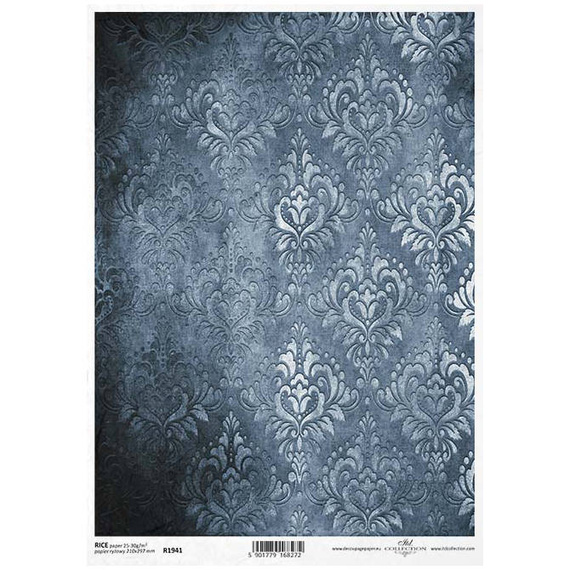 ITD Reispapier Decoupage Bastelpapier R1941 Damast