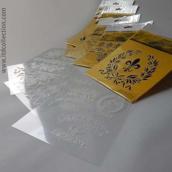 ITD Mixed Media Schablone STENCIL für Decoupage Scrapbooking 16x16, ST0078 Schmetterlinge