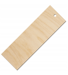 Einfaches Lesezeichen aus Holz - 15x5 cm - Dekor