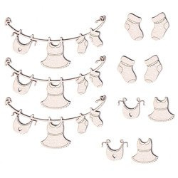 SCRAPINIEC Dekorpappe Die Cut Chipboard Dekoration, Girlande Kinderkleidung 2623