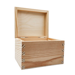 Holzschatulle Schmuck – Kiefernholzbox zum Dekorieren & Decoupage 14,5×12×10 cm