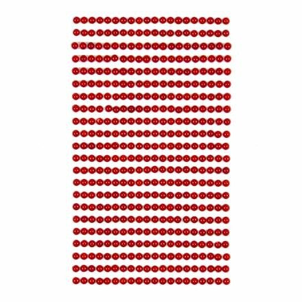 Selbstklebende Perlen 4mm 440Stück Rot