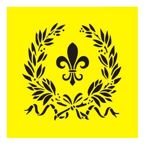 ITD Mixed Media Schablone STENCIL für Decoupage Scrapbooking 16x16, ST0023 Scout Lily