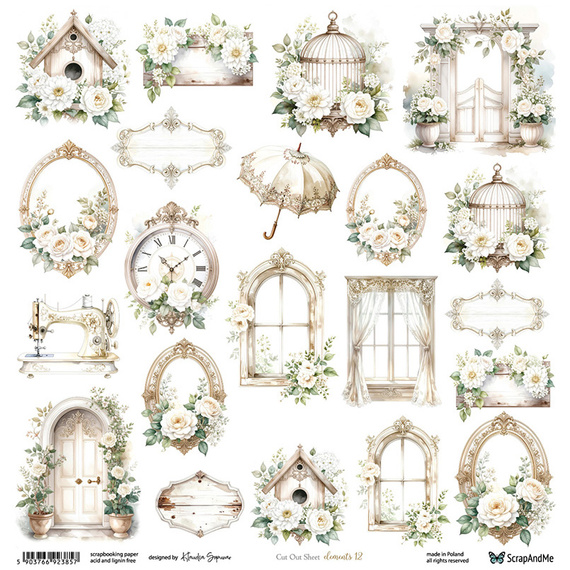 Scrapbooking-Papier - ScrapAndMe - Elements 12 - Motivbogen - 30x30 cm