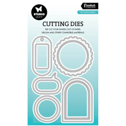 STUDIOLIGHT - Stanzform Präge Stanzschablone Cutting Die - Rounded Labels