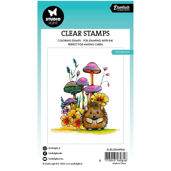 STUDIO LIGHT - Transparenter Stempel Clear Stamps - Hedgehog