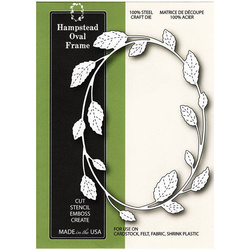 Stanzform Präge Stanzschablone Cutting Die - Poppystamps - Hampstead Oval Frame Blattrahmen