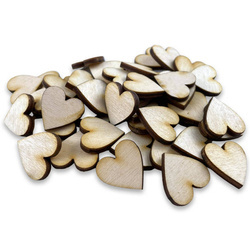 Holzherzen für Decoupage 2cm - 50 Stück