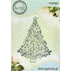 AGATERIA - Transparent Stempel Motivstempel Clear Stamp, Christmas Time - Weihnachtsbaum