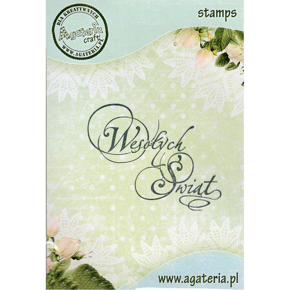 AGATERIA - Transparent Stempel Motivstempel Clear Stamp- Wesołych Świąt ... 11 Untertitel PL