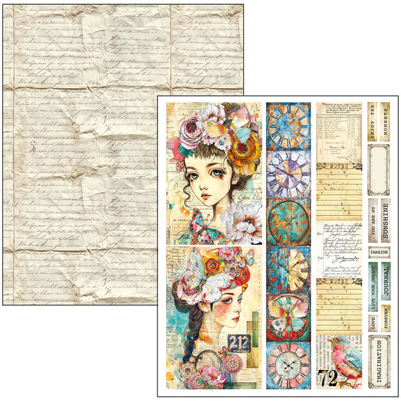 CIAO BELLA Satz doppelseitigen Scrapbooking Papier A4 Mixed Media Book LuMania - Quintessential