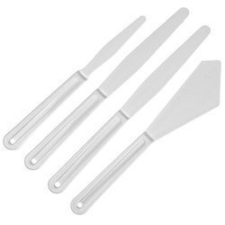 Set aus weißen Kunststoffspateln - 4 Stück